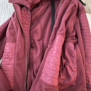 Burgundy lululemon fleecy keen size 10